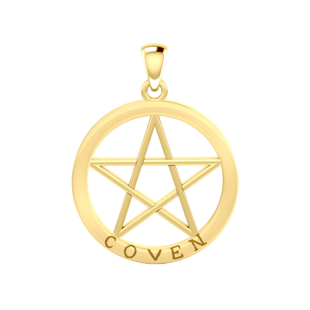 Coven Pentacle Solid Gold Pendant GPD4506