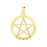 Coven Pentacle Solid Gold Pendant GPD4506