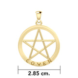 Coven Pentacle Solid Gold Pendant GPD4506