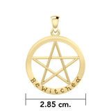 Bewitched Pentacle Solid Gold Pendant GPD4507