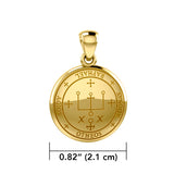 Sigil of the Archangel Raphael Small Solid Gold Pendant GPD4784