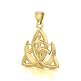 The majestic power of three Solid Gold Trinity Goddess Pendant GPD5150 - Jewelry