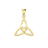 Celtic Trinity Knot 14K Yellow Gold Pendant Small Size GPD5607