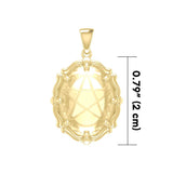 Star Solid Gold Pendant with Genuine White Quartz GPD5632