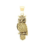 Celtic Horned Owl Gold Pendant GPD5722