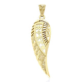 Celtic Angel Wings with Rune Symbols Solid Gold Pendant GPD5736