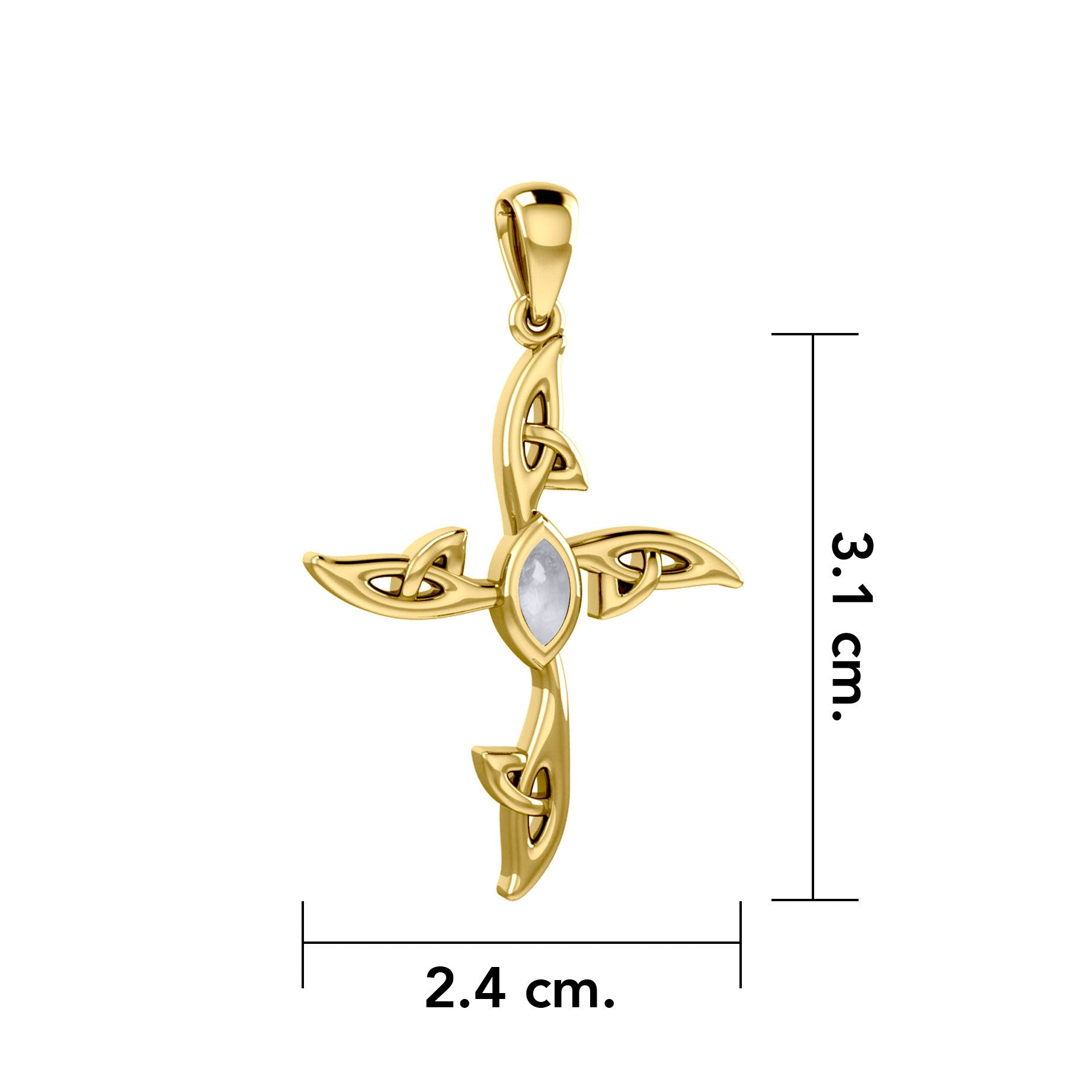 A beautiful statement of pride and faith Celtic Cross Solid Gold Pendant with Gemstone GPD5988