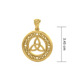 Embrace the Enduring Symbolism: Celtic Trinity Knot Solid Gold Pendant - GPD711 | Unite Mind, Body, and Spirit