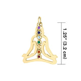 Solid Gold Chakra Silhouette Pendant GPD854