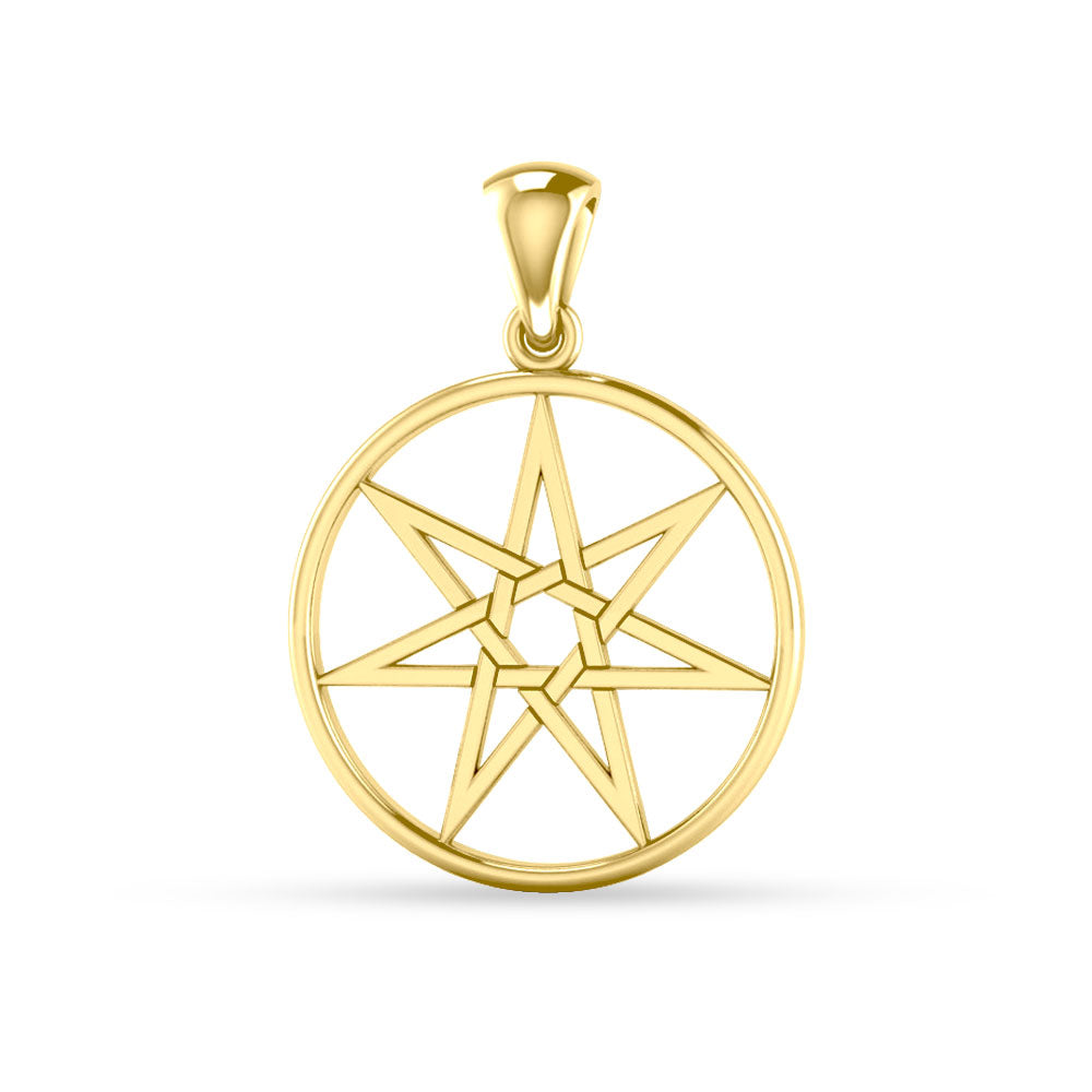 Fairy Elven Pentacle Gold Pendant GTP1208