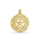 Celtic Pentacle Solid Gold Pendant GTP1306