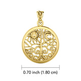 Celtic Tree of Life 14K Yellow Gold Pendant GTP3109