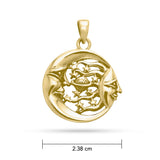 Moon Sun Stars And Planet Gold Pendant GTP3137