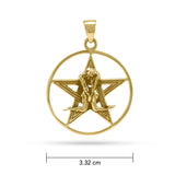 Pentacle Gold Pendant GTP3229