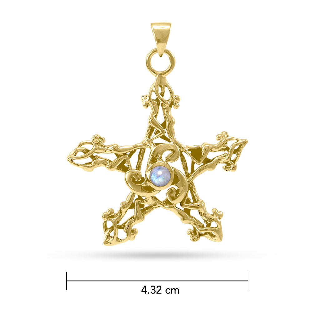 Pentagram Gold Pendant GTP3300
