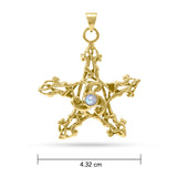 Pentagram Gold Pendant GTP3300