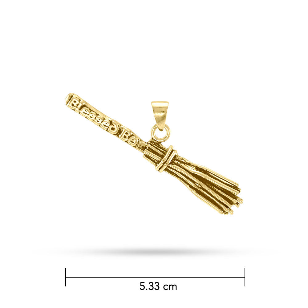 Broomstick Gold Pendant GTP3303