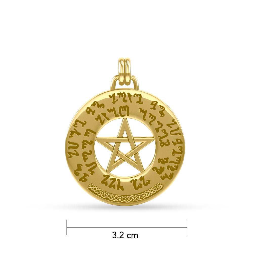 Pentagram Pentacle Gold Pendant  GTP3305