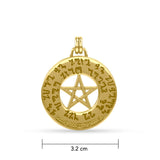 Pentagram Pentacle Gold Pendant  GTP3305