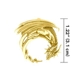 Dragon Moon ~ Solid Gold Pendant GTP3605
