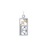Sagittarius Silver and Gold Charm MCM303