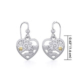 Pure Heart in Steampunk ~ fine Sterling Silver Jewelry in 14k Gold accent MER1354 - Jewelry