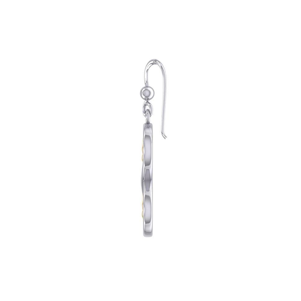 Infinity with Trinity Knot Silver and Gold Earrings MER1736 - Jewelry
