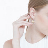 Femininity Symbol Silver and Gold Earrings MER528 - Jewelry
