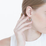 We Are All One Silver and Gold Earrings MER562 - Jewelry