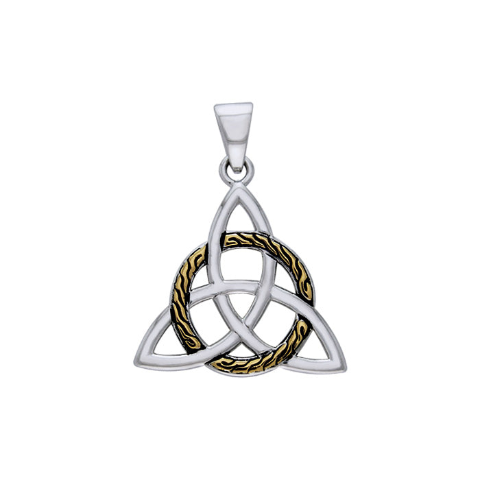 Celtic Trinity with Braid Silver Pendant MPD1813