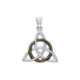 Celtic Trinity with Braid Silver Pendant MPD1813