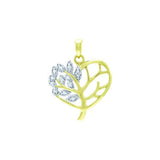 Tree of Life  Silver and 14K Gold Accent Pendant MPD3884