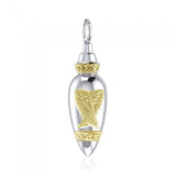 Celtic Angel Wing Silver and Gold Bottle Pendant MPD4065