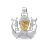Celtic Cernunnos God Silver and Gold Pendant MPD4758 - Jewelry