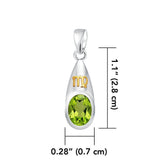 Virgo Zodiac Symbol Silver and Gold Pendant MPD819 - Jewelry