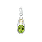 Libra Zodiac Sign Silver and Gold Pendant MPD851 - Jewelry