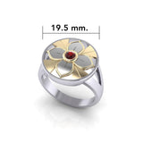 Symbol Of Femininity Silver and Gold Ring MRI623 - Jewelry