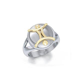 We Are All One Silver and Gold Ring MRI627