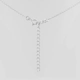 Virgo Zodiac Sign Silver and Gold Pendant with Created Sapphire and Chain Jewelry Set MSE789 - Jewelry
