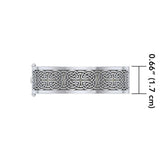 Large Silver Elegance Solid Celtic Knot Bangle with open lock TBA213 - Jewelry