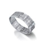 Large Silver Elegance Hollow Celtic Knot Bangle with open lock TBA214 - Jewelry