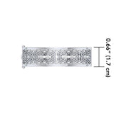 Large Silver Elegance Hollow Celtic Knot Bangle with open lock TBA214 - Jewelry