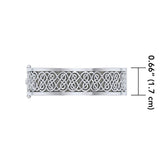 Large Silver Solid Celtic Knot Bangle with open lock TBA215 - Jewelry