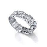 Large Silver Hollow Celtic Knot  Bangle with open lock TBA216 - Jewelry