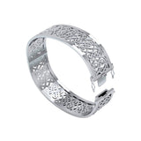 Large Silver Hollow Celtic Knot  Bangle with open lock TBA216 - Jewelry