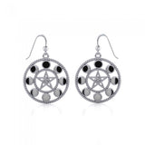 Magick Moon Phase Silver Earrings TER014