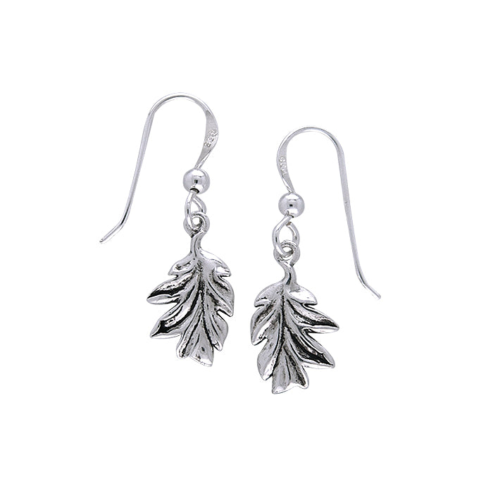 Magick & Witch Oak Leaves Silver Earrings TER048