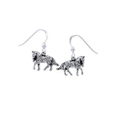 Brigid Ashwood Celtic Horse Sterling Silver Hook Earrings TER1399