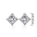 Irish Celtic Knot Sterling Silver Post Earrings TER1756 - Jewelry