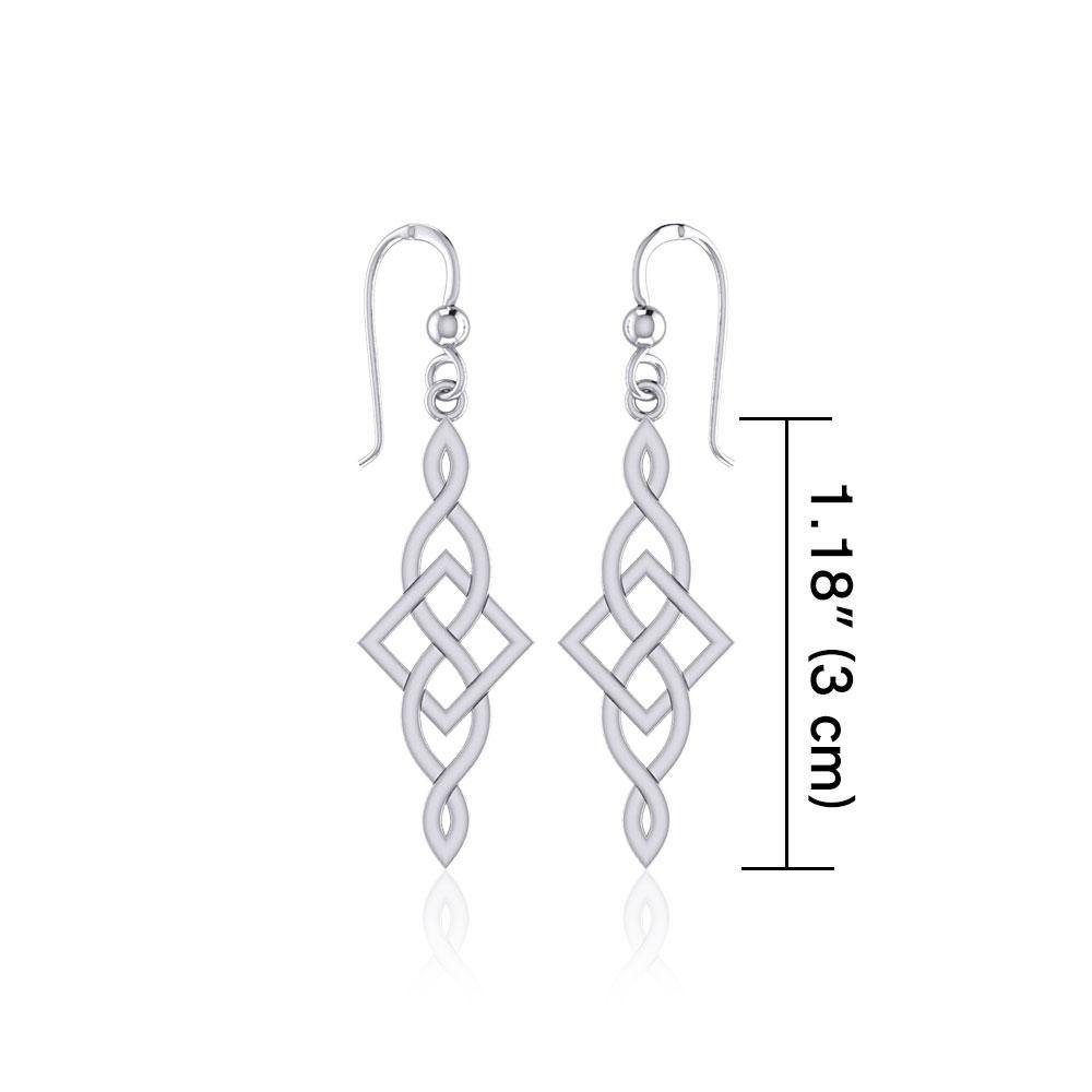 Irish Celtic Knot Sterling Silver Hook Earrings TER1761 - Jewelry